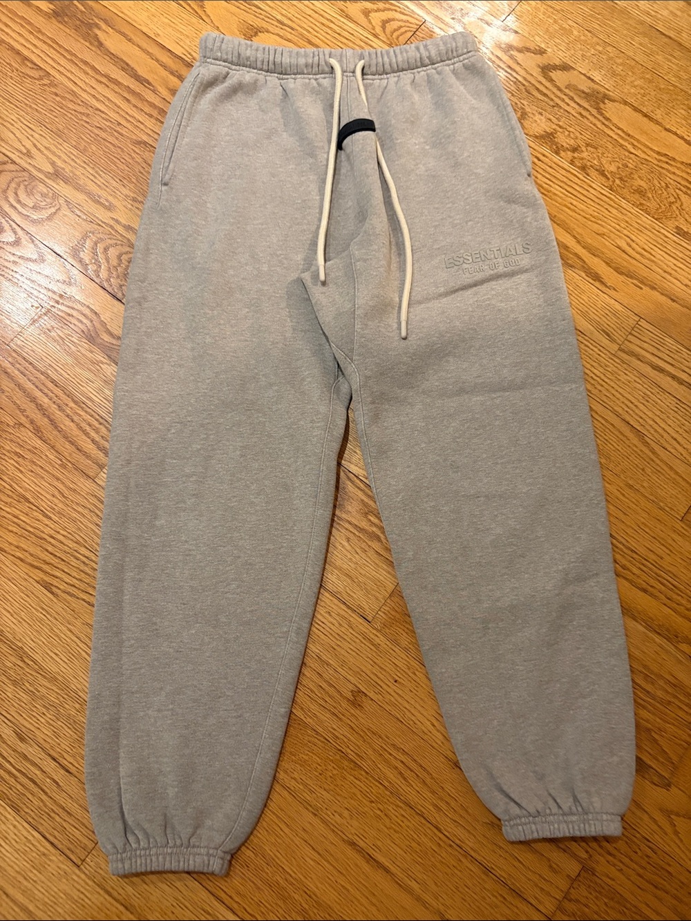 Essentials Kids Light Gray Sweatpants with Contrast Drawcord